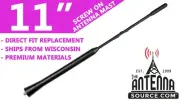 11" FUBA STYLE ANTENNA MAST - FITS: 2008-2015 Smart Fortwo (for: Smart)
