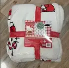 Hello Kitty Sherpa Christmas Blanket Candy Cane Full/Queen 90 x 90