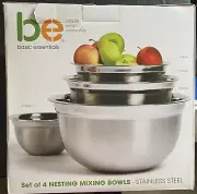 Stainless Steel Mixing Bowls- Set Of 4 Bowls