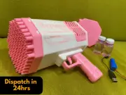 69 Holes Bubble Gun Toy Automatic Bazooka Soap Water Bubble Machine Gift AU