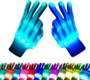 LED Gloves 12 Colors Girls Boys Toys Age 12+ Years Old 1-Pair Size Medium
