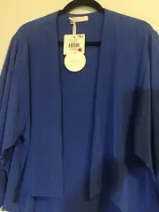 Sass & Bide Blue Silk Crepe De Chine Kimono Coat Size AU10 EU40