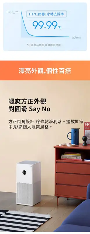 米家空氣淨化器4 LITE 空氣清淨機 小米淨化機 小米 清淨機 淨化器 除甲醛 pm2.5 空氣淨 (5.7折)