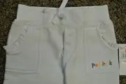 Girl's PAUL FRANK Sweat Cropped Pants 2T NWT$34 Amazing Details! Darling! White!