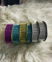 Ribbon Rhinestone Mesh Roll Diamond Wrap by Floral Garden Lot of 6 Vary Colors