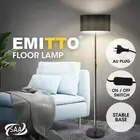 Emitto Modern LED Floor Lamp Stand Reading Light Home Decor Indoor Linen Fabric