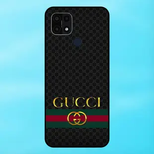 手機殼 Oppo A15、A15s 黑色表圈 Gucci 品牌時尚