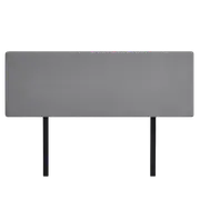 Linen Fabric King Bed Deluxe Headboard Bedhead - Night Ash