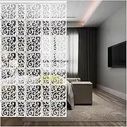 Hanging Room Divider, Room Partition Separation Wall, PVC Room Divider Panels, Semi-Privacy Space Partition for Decoration Hotel Office Bar(White-B,10pcs)