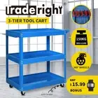 Traderight Tool Cart Trolley Toolbox Workshop Garage Storage Organizer Steel BL