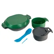 GoKit Deluxe: 7-Tool Lightweight Camping Mess Kit with Portable Insulated Cup...