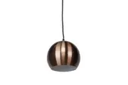 Ines Modern Spherical Cord Drop Metal Pendant Light Lamp - Brown.