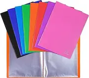 Exacompta - OPAK 88100E - Box of 8 Document Sleeves - 100 Smooth Crystal Sleeves - 200 Pages - for A4 Size - Dimensions 24 x 32 cm - Semi-Rigid Polypropylene Cover - Assorted Colours