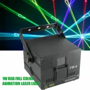 1W DMX ILDA Animation Stage Laser Light Projector LED RGB DJ Party Club Lighting