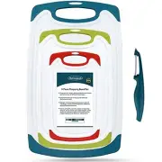 Cutting Boards For Kitchen, Plastic Chopping Board Set Of 4 With Non-s