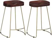 Gavin Bar Stools 2 pcs Solid Mango Wood Bar Chair
