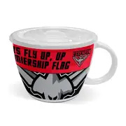 Essendon Bombers AFL Ceramic Soup Mug With Lid