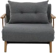 Z&y GLAa Sofa Chair Single Sofa Bed Dual- Purpose Study Nordic Simple Solid Wood Multifunctional Folding Small Apartment Double Sofa Stable and Durable Comfortable and Practical/Black/82 * 66 * 82Cm