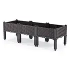 Plastic Raised Garden Bed with Legs Raised Planter Box Container with Drainage H