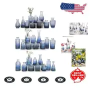 Eco-Friendly Vintage Mini Glass Vases Set of 30 - Perfect for Floral Beauties