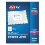 Avery White Shipping Labels, Inkjet/Laser, 3 1/2 x 5, White, 1000/Box