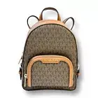 Michael Kors Women’s XS Jaycee Brown Zip Pocket Convertible Mini Backpack