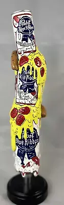 Pabst Blue Ribbon DELA DESO MELTING PIZZA ARTIST SERIES Hand Painted Tap Handle