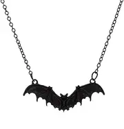 [LPYO] Bat Necklace for Men Boys Punk Cool Black Bat Wing Pendant Necklaces Halloween Vintage Vampire Choker Necklaces Outfit Jewelry Witch Accessories for Costume Halloween Party Jewelry