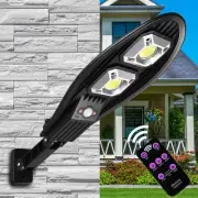 500W LED Solar Light Lamp Powered Sunlight Remote Waterproof PIR Motion Sensor