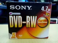 在飛比找Yahoo!奇摩拍賣優惠-《柑仔店》全新 SONY 2X倍速 DVD-RW 4.7GB