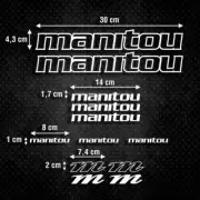 Manitou Vinyl Stickers Decal Bike Frame Cycle Cycling Bicycle BMX Road Mtb