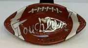 Clay Art Ceramic Touchdown Football Party Snack Treat Bowl Dish 9.25"