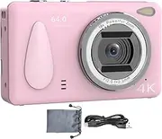 Digital Camera - Vlogging Camera - Portable Mini Camera - 4k Camcorder with Anti-Shake, 2.4-Inch Screen, Ideal for Kids, Students, Travel, Birthdays, Livestreaming, and Everyday Vlogging Use