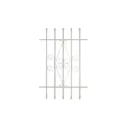 24 x 36 in. Spear Point Window Security 5-Bar Guard White Vertical Steel Decor
