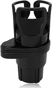 2 in 1 Car Cup Holder Expander, Multifunction Car Drink Holder Insert Adapter, Mount Extender with 360° Rotating Adjustable Base, Hold up to 17oz-20oz Bottled Coffee, Beverage Bottles for Car