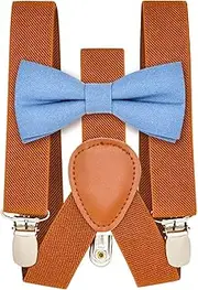 [Qenidm] Boy Suspenders Bow tie Set, Boy Suspenders, Kid Bowtie, Ring Bearer Outfit