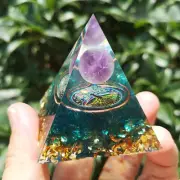 Orgone Pyramid Epoxy Process 5cm Ornament Decor QK18 Tree Of Life Glass