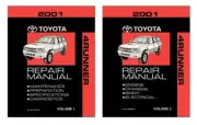 2001 Toyota 4-Runner Shop Service Repair Manual Book OEM