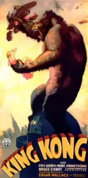 King Kong 1933 Fay Wray Robert Armstrong Movie Poster Skyscraper Film Art Print