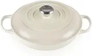 Le Creuset Enameled Cast Iron Signature Shallow Round Casserole 26cm 2.2l, Meringue