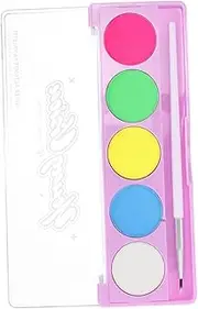 Halloween Makeup Palette Neon Face Paint Water-activated Body Art Cosplay Kit for Boys and Girls Adults
