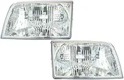 Driver & Passenger Side Headlight Assembly Set Headlights Driver & Passenger Side Compatible with 2006-2011 Mercury Grand Marquis FO2502222 FO2503222