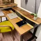 Custom Walnut Resin River Table, Writing Desk, Computer Desk, Walnut Kitchen top