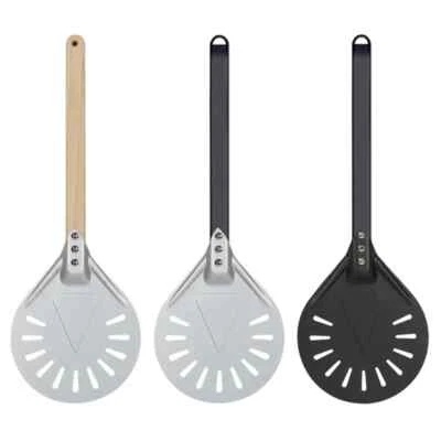 Pizza Turning Small Pizza Peel Paddle Short Round Tool Non Slip Wooden Handle