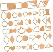 jojofuny 54pcs Acrylic Quilting Templates DIY Crafts Versatile Sewing Supply with Geometric Patterns for Patchwork and Embroidery Projects for Improving Creativity and Skills