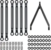 KANGYEBAIHUODIAN Aluminum Alloy Linkage Link Rod Ball Head Set Fit for Axial SCX24 Fit for Chevrolet Wrangler Bronco 1/24 RC Car Model Parts