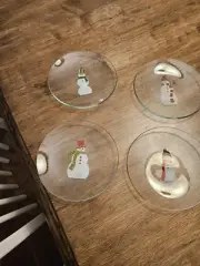 The Pampered Chef Snowmen Appetizer Plates