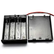 10 PCS AA Size Power Battery Storage Case Box Holder For 4 x AA Batteries with Cover & Switch
