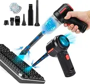 Meudeen Air Duster - Computer Vacuum Cleaner - for Keyboard Cleaning- Cordless Canned Air- Powerful - Energy-Efficient (Black)