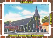 METAL SIGN - Maine Postcard - St. Mary's Church, Old Town, Maine